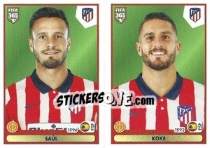 Sticker Saúl / Koke - FIFA 365 2021 - Panini