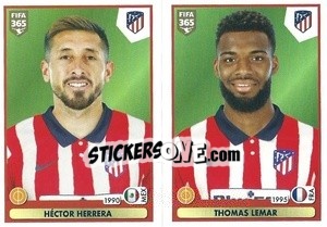 Sticker Héctor Herrera / Thomas Lemar - FIFA 365 2021 n. 100 - Panini