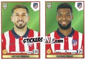 Figurina Héctor Herrera / Thomas Lemar - FIFA 365 2021 - Panini