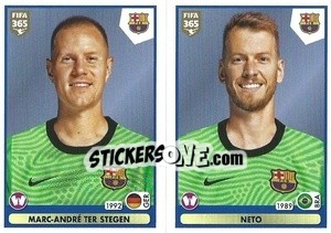 Figurina Marc-André ter Stegen / Neto - FIFA 365 2021 - Panini