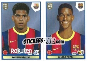 Sticker Ronald Araújo / Júnior Firpo - FIFA 365 2021 - Panini