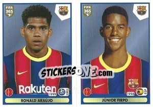Sticker Ronald Araújo / Júnior Firpo - FIFA 365 2021 n. 108 - Panini