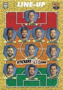 Sticker FC Barcelona - line-up - FIFA 365 2021 n. 113 - Panini