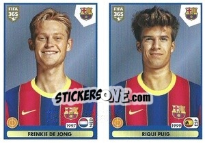 Sticker Frenkie De Jong / Riqui Puig - FIFA 365 2021 n. 114 - Panini