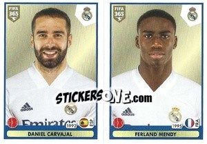 Sticker Daniel Carvajal / Ferland Mendy - FIFA 365 2021 n. 123 - Panini