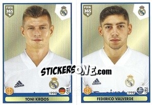 Sticker Toni Kroos / Federico Valverde - FIFA 365 2021 n. 125 - Panini