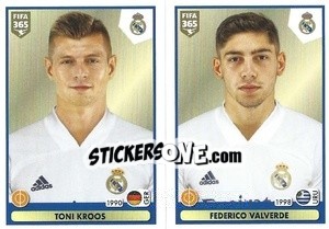 Figurina Toni Kroos / Federico Valverde - FIFA 365 2021 - Panini