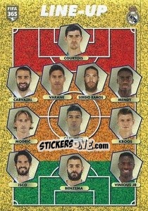 Sticker Real Madrid C.F. - line-up - FIFA 365 2021 - Panini
