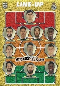 Sticker Real Madrid C.F. - line-up - FIFA 365 2021 n. 128 - Panini