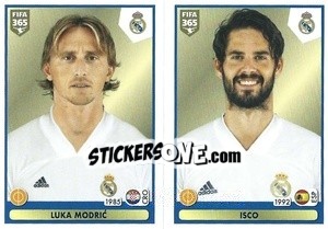 Figurina Luka Modric / Isco - FIFA 365 2021 - Panini