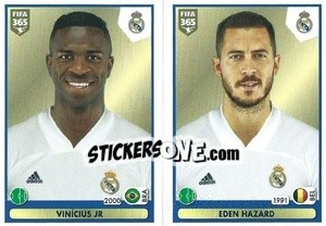 Sticker Vinícius Jr / Eden Hazard - FIFA 365 2021 n. 132 - Panini
