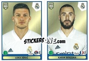 Cromo Luka Jovic / Karim Benzema - FIFA 365 2021 - Panini