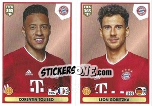 Cromo Corentin Tolisso / Leon Goretzka - FIFA 365 2021 - Panini