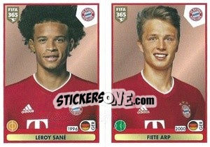 Cromo Leroy Sané / Fiete Arp - FIFA 365 2021 - Panini