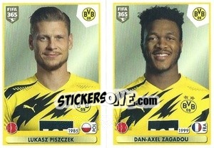 Sticker Lukasz Piszczek - Dan-Axel Zagadou - FIFA 365 2021 n. 170 - Panini
