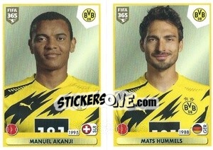 Sticker Manuel Akanji / Mats Hummels - FIFA 365 2021 n. 171 - Panini