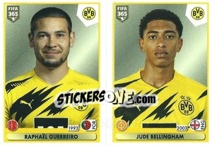 Sticker Raphaël Guerreiro / Jude Bellingham - FIFA 365 2021 - Panini