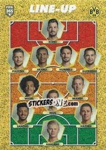 Sticker Borussia Dortmund - line-up - FIFA 365 2021 - Panini