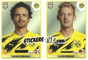 Figurina Thomas Delaney / Julian Brandt - FIFA 365 2021 - Panini