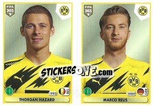 Sticker Thorgan Hazard / Marco Reus - FIFA 365 2021 n. 180 - Panini