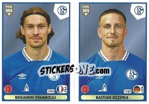 Sticker Benjamin Stambouli / Bastian Oczipka - FIFA 365 2021 n. 187 - Panini