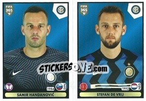 Sticker Samir Handanovic / Stefan De Vrij - FIFA 365 2021 n. 217 - Panini