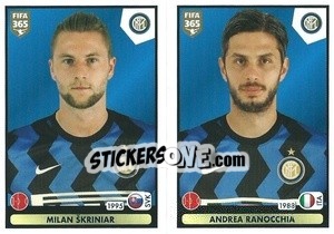 Sticker Milan Škriniar / Andrea Ranocchia - FIFA 365 2021 - Panini