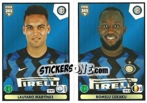 Figurina Lautaro Martínez / Romelu Lukaku - FIFA 365 2021 - Panini