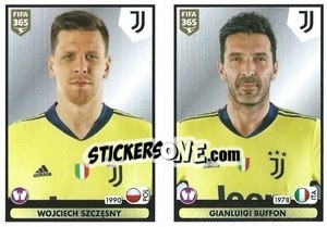 Sticker Wojciech Szczęsny - Gianluigi Buffon - FIFA 365 2021 - Panini
