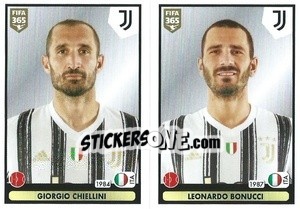 Sticker Giorgio Chiellini / Leonardo Bonucci - FIFA 365 2021 n. 233 - Panini