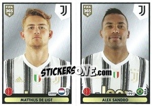 Cromo Matthijs de Ligt / Alex Sandro - FIFA 365 2021 - Panini