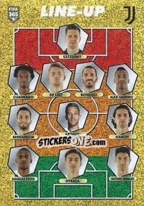 Sticker Juventus - line-up - FIFA 365 2021 n. 239 - Panini