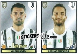 Sticker Aaron Ramsey / Rodrigo Bentancur - FIFA 365 2021 n. 241 - Panini