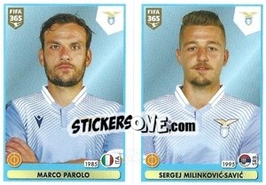 Sticker Marco Parolo / Sergej Milinkovic-Savic - FIFA 365 2021 n. 255 - Panini