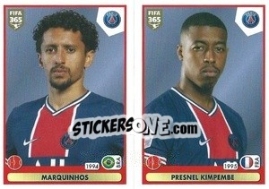 Sticker Marquinhos / Presnel Kimpembe - FIFA 365 2021 n. 296 - Panini