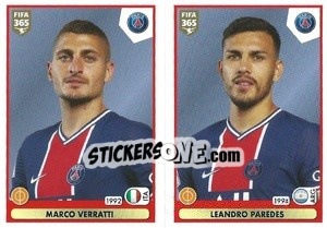 Sticker Marco Verratti / Leandro Paredes - FIFA 365 2021 n. 303 - Panini