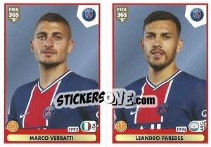 Cromo Marco Verratti / Leandro Paredes - FIFA 365 2021 - Panini