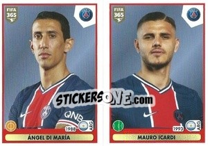Sticker Ángel Di María / Mauro Icardi - FIFA 365 2021 n. 306 - Panini