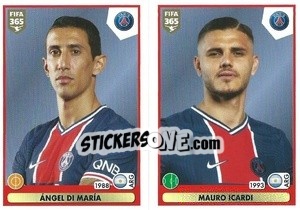 Sticker Ángel Di María / Mauro Icardi - FIFA 365 2021 - Panini