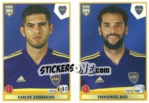 Sticker Carlos Zambrano / Emmanuel Más - FIFA 365 2021 - Panini