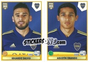 Cromo Eduardo Salvio / Agustín Obando - FIFA 365 2021 - Panini