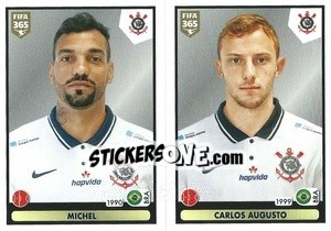 Cromo Michel / Carlos Augusto - FIFA 365 2021 - Panini