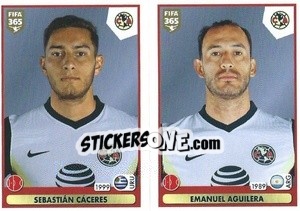 Sticker Sebastián Cáceres / Emanuel Aguilera - FIFA 365 2021 n. 374 - Panini