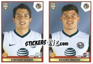 Cromo Santiago Cáseres / Richard Sánchez - FIFA 365 2021 n. 377 - Panini