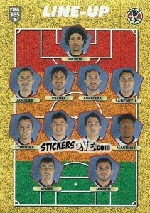 Figurina Club América - line-up - FIFA 365 2021 - Panini