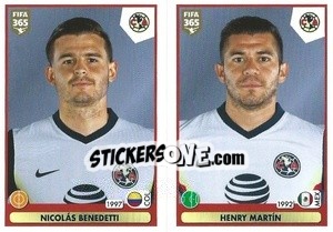Sticker Nicolás Benedetti / Henry Martín - FIFA 365 2021 n. 383 - Panini