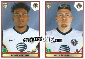 Sticker Roger Martínez / Nicolás Castillo - FIFA 365 2021 n. 385 - Panini