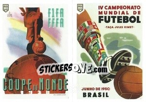 Sticker France 1938 - Brazil 1950