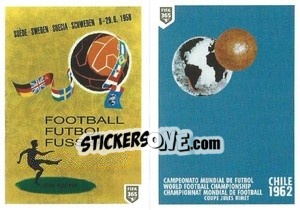 Sticker Sweden 1958 - Chile 1962