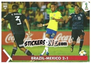 Cromo Brazil - Mexico 2-1